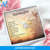 Gift To My Dearest Granddaughter White Gold Necklace "Always Keep Me in Your Heart"