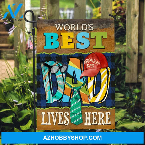 Gifts for dad, Best dad ever, World's best dad lives here - Family Flag