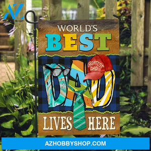 Gifts for dad, Best dad ever, World's best dad lives here - Family Flag