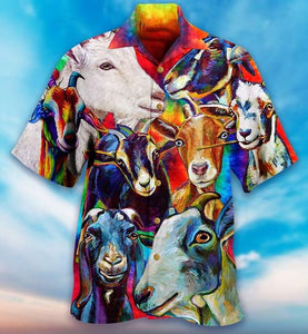 Goats Animal Print Short Sleeve 