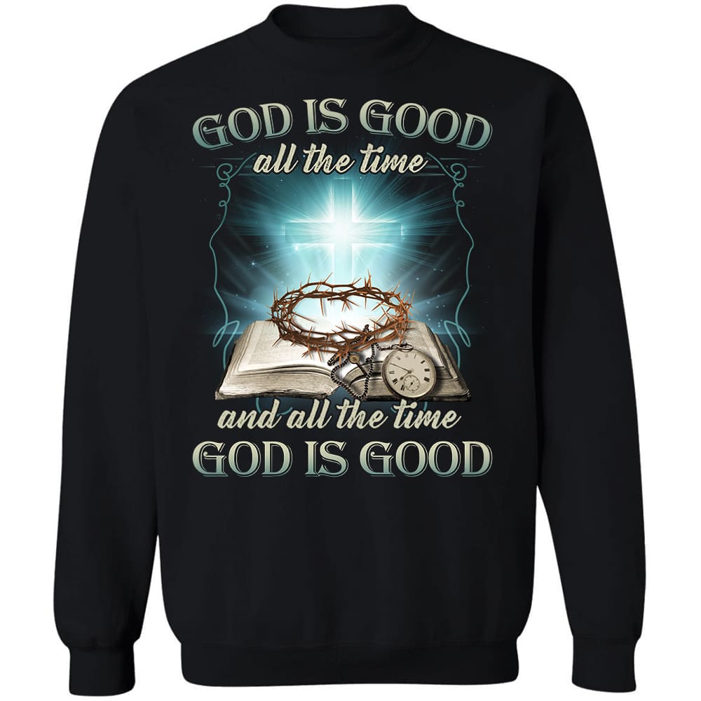 Diamond cross, Bible, God is good all the time - Jesus Apparel