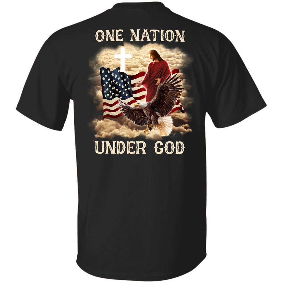 We are one nation under God Back-printed Apparel