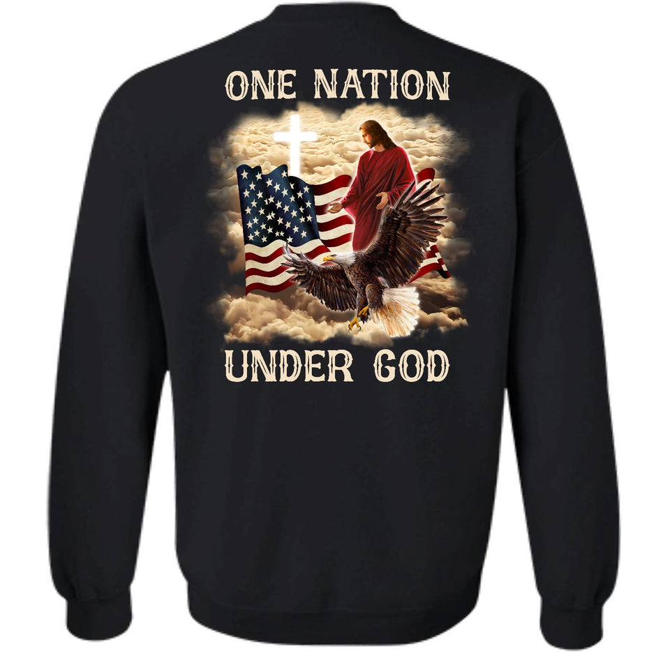 We are one nation under God Back-printed Apparel