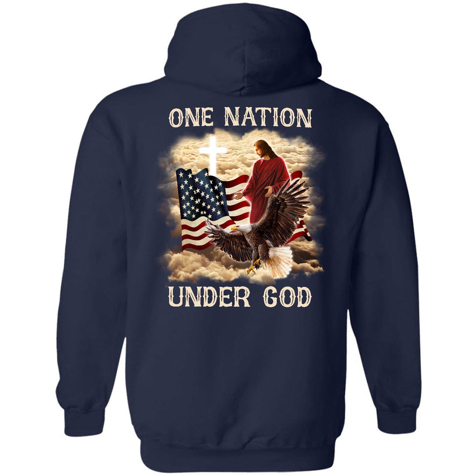 We are one nation under God Back-printed Apparel
