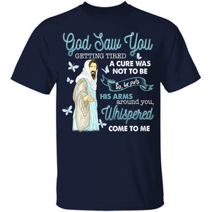 God saw you getting tired so he puts his arms around you - Jesus Apparel