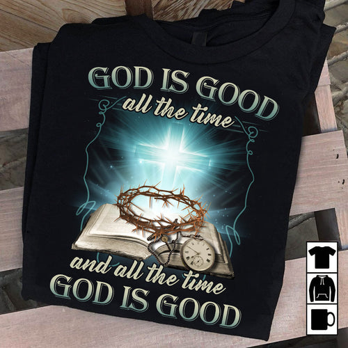 Diamond cross, Bible, God is good all the time - Jesus Apparel
