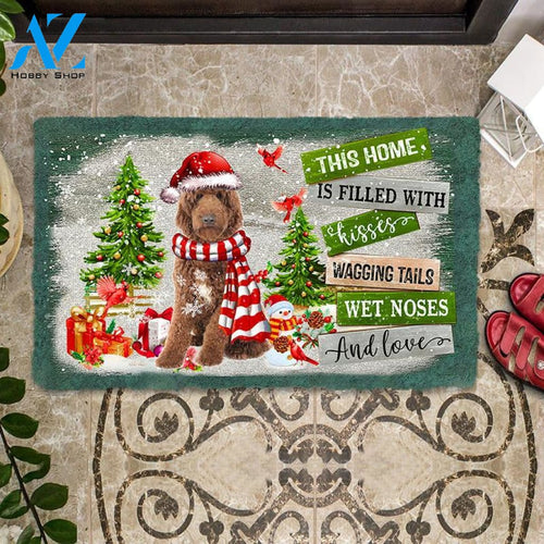 Goldendoodle This Home Is Filled With Kisses Christmas Dog Doormat
