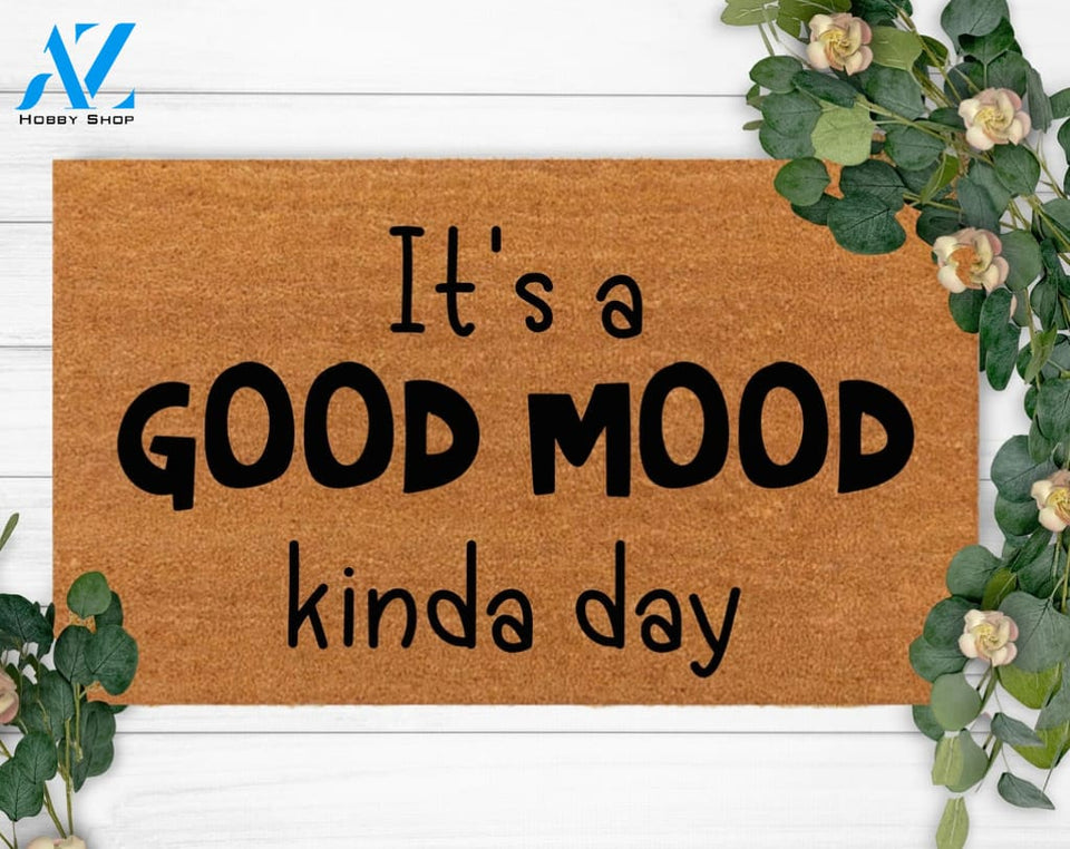 Good Mood Kinda Day-Christmas-Best Friend Gift-Welcome Doormat-Custom Christmas Doormat-Closing Gif-Housewarming