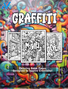 Graffiti 30 Pages Printable Coloring Book