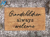 Grandchildren Always Welcome - Mother's Day Doormat - Grandma Gift - Mother's Day Gift - Grandparents Gift - Custom Gift