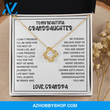 Granddaughter - Be Strong - Love Knot Necklace