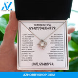 Granddaughter - Be Strong - Love Knot Necklace