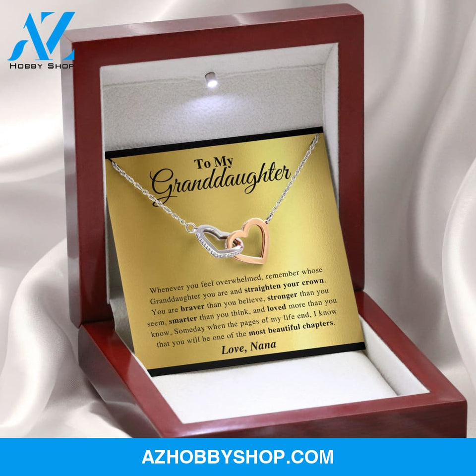 Granddaughter - Believe In You - Interlocking Hearts Necklace