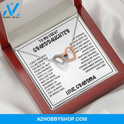 Granddaughter - Great Granddaughter - Interlocking Hearts Necklace