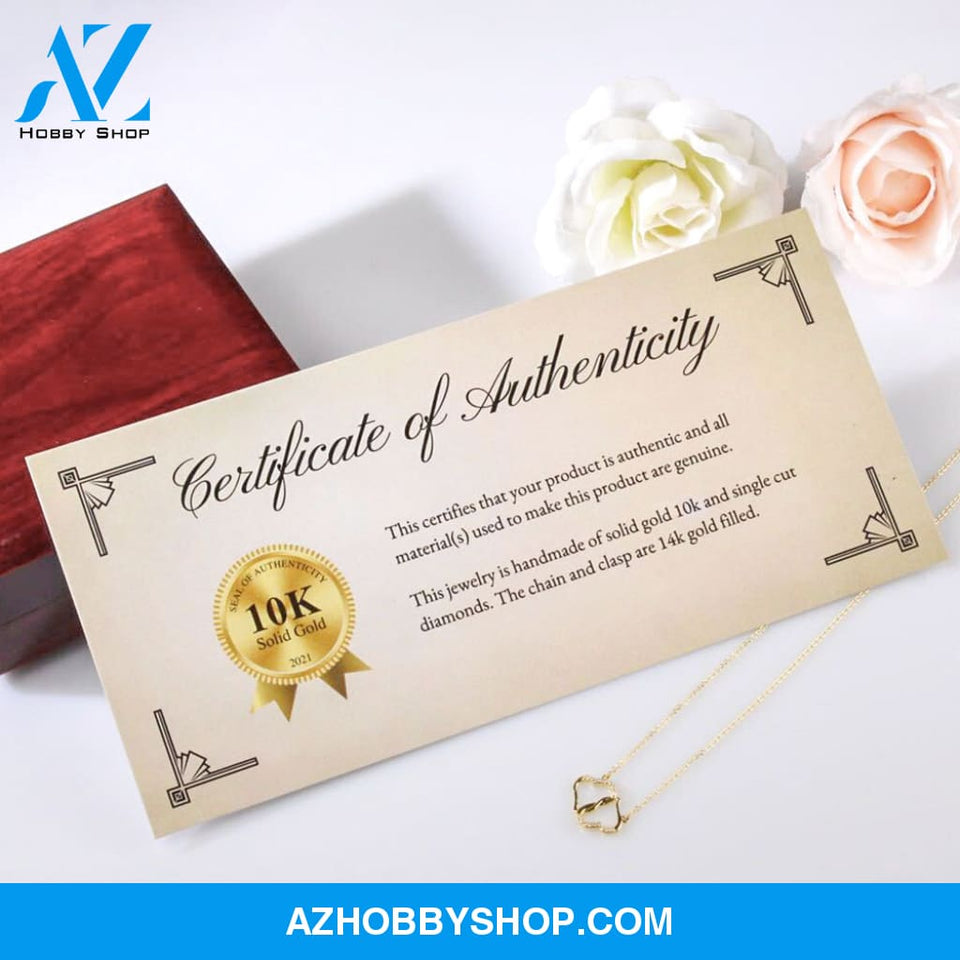 (Granddaughter) Keep Me - Solid Gold with Diamonds Necklace