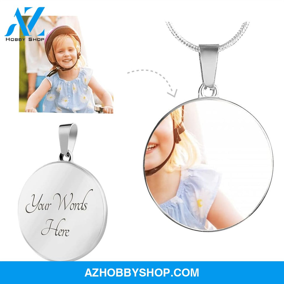 Granddaughter Picture Upload and Engraved Necklace
