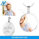 Granddaughter Picture Upload and Engraved Necklace
