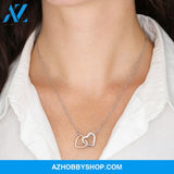 Granddaughter - Piece Of Heart - Interlocking Hearts Necklace