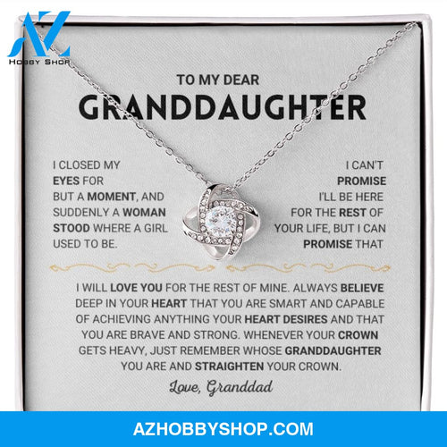 Granddaughter - Straighten Your Crown - Love Knot Necklace