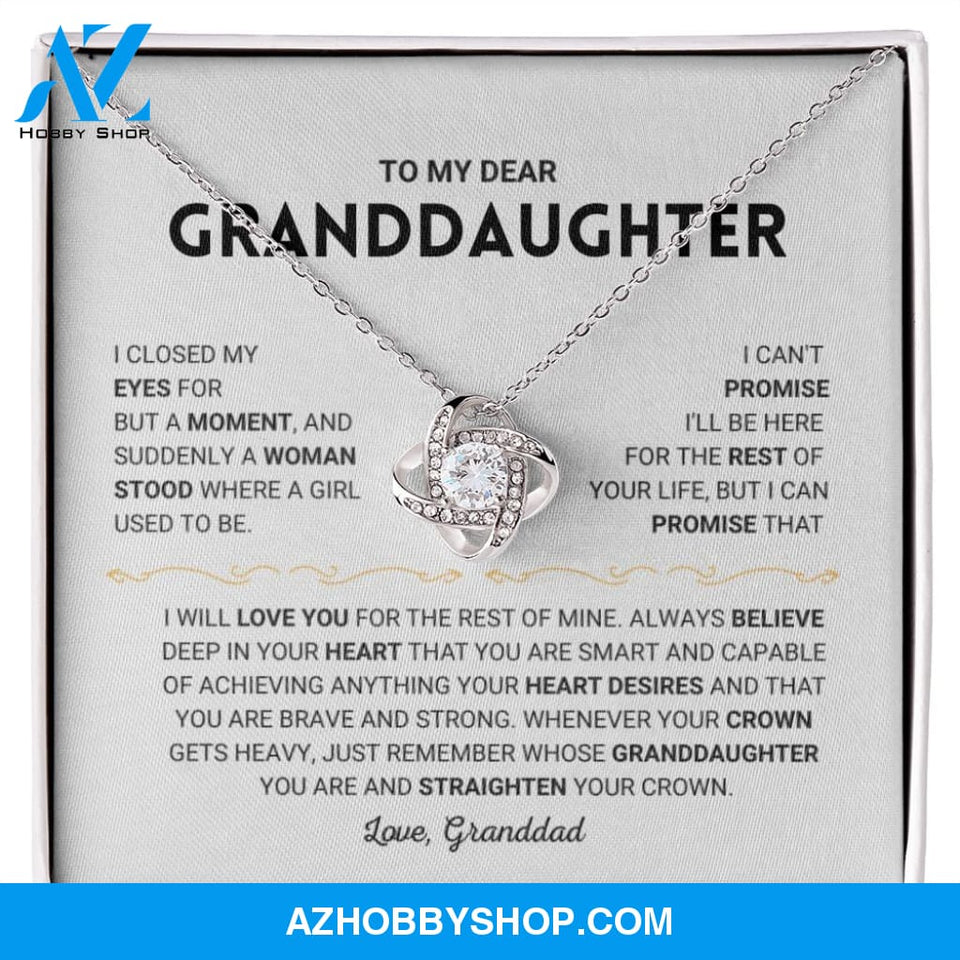 Granddaughter - Straighten Your Crown - Love Knot Necklace