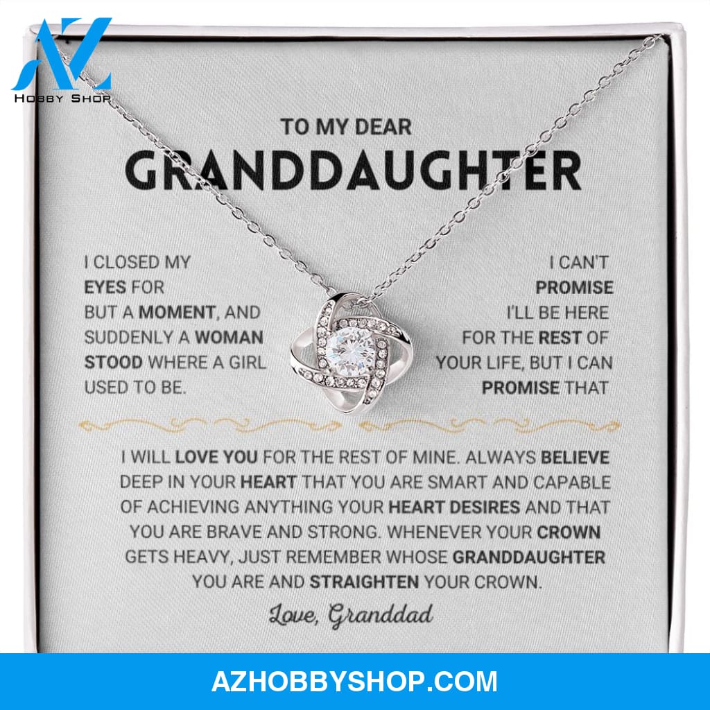 Granddaughter - Straighten Your Crown - Love Knot Necklace