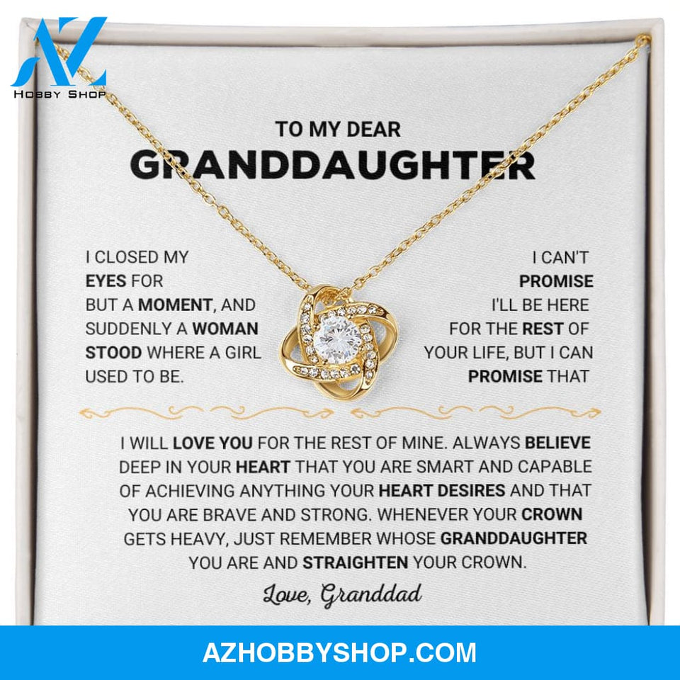 Granddaughter - Straighten Your Crown - Love Knot Necklace