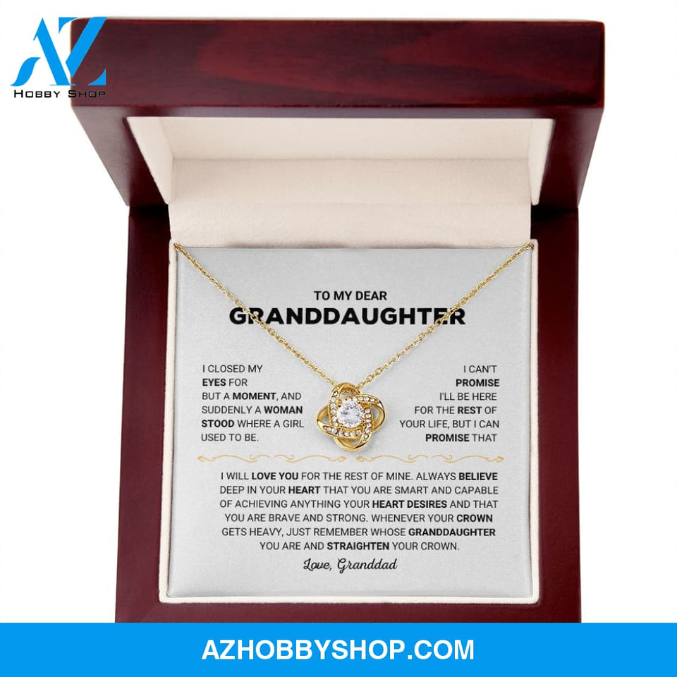 Granddaughter - Straighten Your Crown - Love Knot Necklace