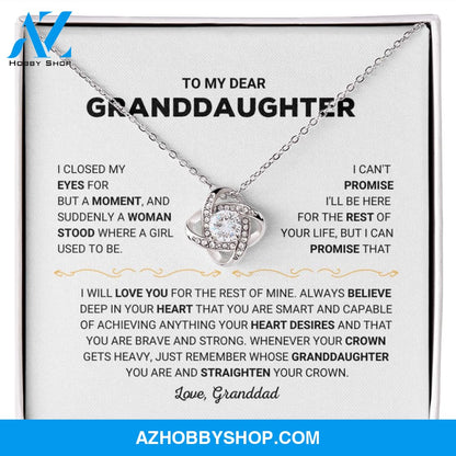Granddaughter - Straighten Your Crown - Love Knot Necklace