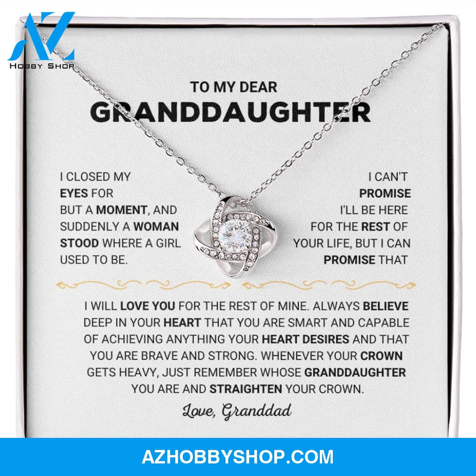 Granddaughter - Straighten Your Crown - Love Knot Necklace