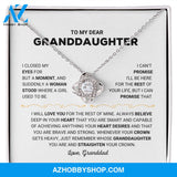 Granddaughter - Straighten Your Crown - Love Knot Necklace