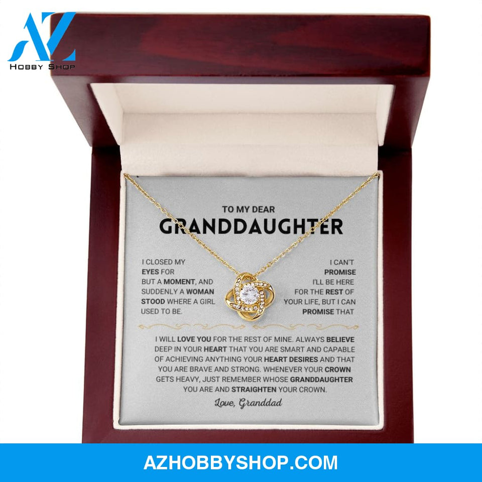 Granddaughter - Straighten Your Crown - Love Knot Necklace