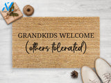 Grandkids Welcome Others Tolerated - Christmas Gift - Personalized Family Mat - Custom Coir Doormat - Housewarming Gift