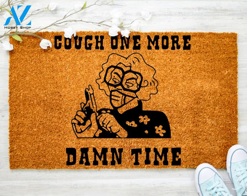 Grandma Gun Cough One More Damn Time Doormat Forest Mountain Doormat Porch Decor Housewarming Gift Doormat