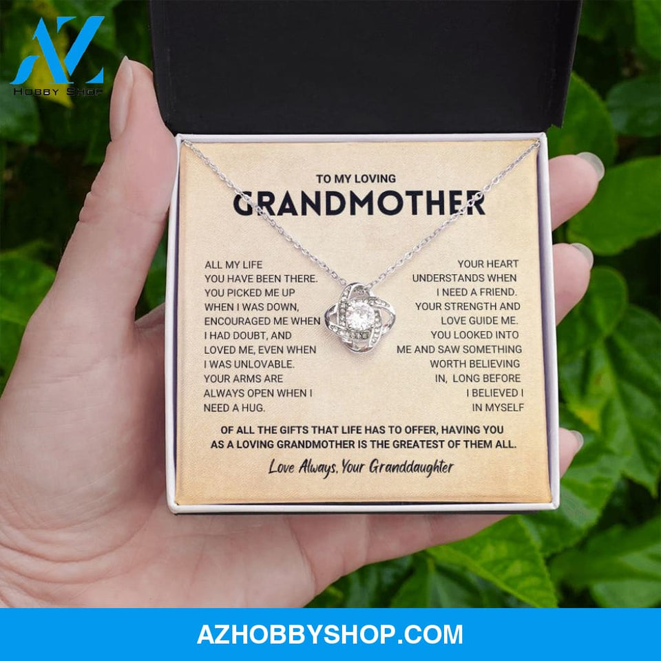 Grandmother Gift from Granddaughter - Love Knot Necklace