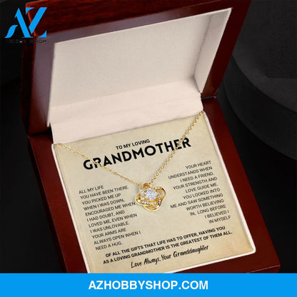 Grandmother Gift from Granddaughter - Love Knot Necklace