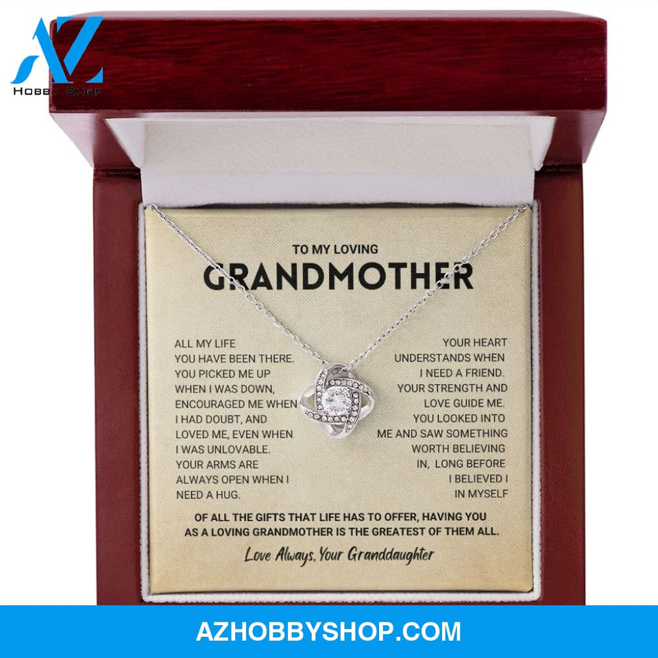 Grandmother Gift from Granddaughter - Love Knot Necklace