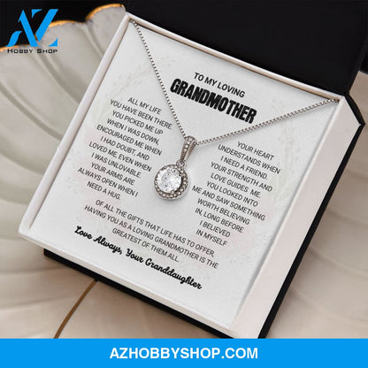 Grandmother - The Greatest Gift - Eternal Hope Silver Necklace