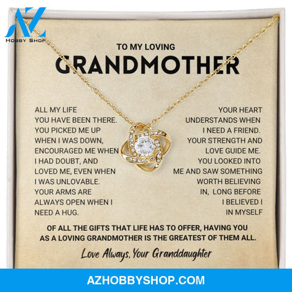 Grandmother - The Greatest - Love Knot Necklace