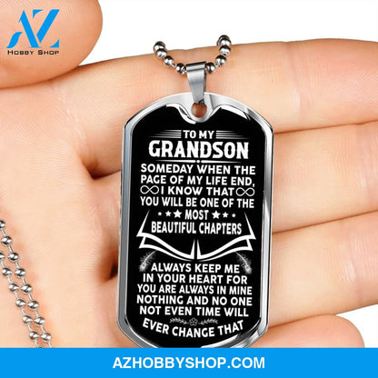 Grandson - Beautiful Chapters - Military Necklace
