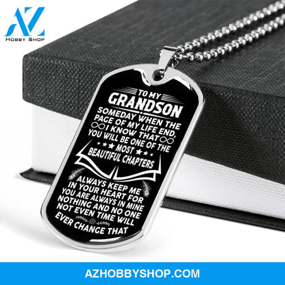 Grandson - Beautiful Chapters - Military Necklace