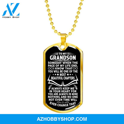 Grandson - Beautiful Chapters - Military Necklace