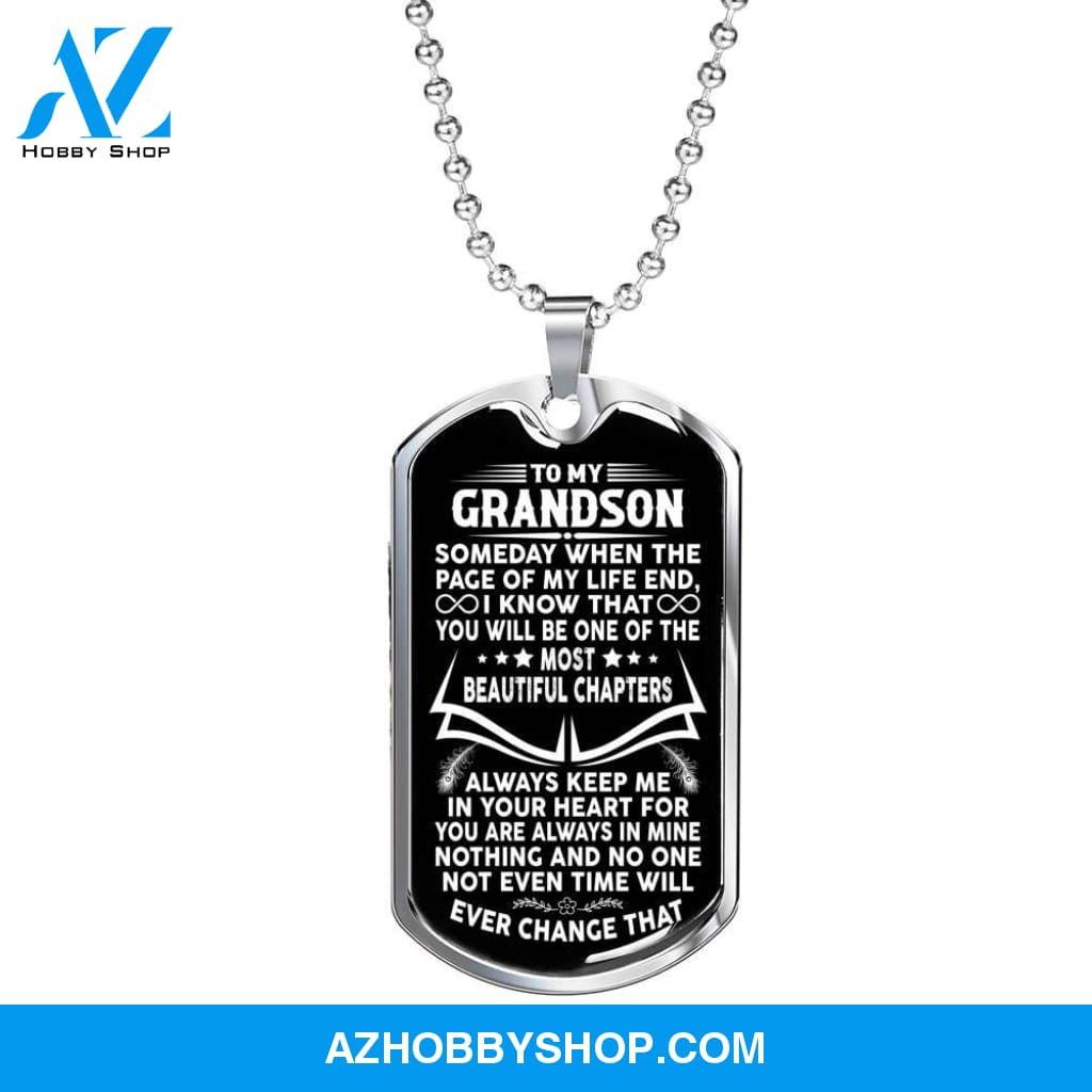 Grandson - Beautiful Chapters - Military Necklace