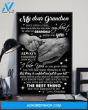 Grandson Canvas My Dear Grandson Once Upon A Time Grandma Hand In Hand Canvas Wall Art Full Size
