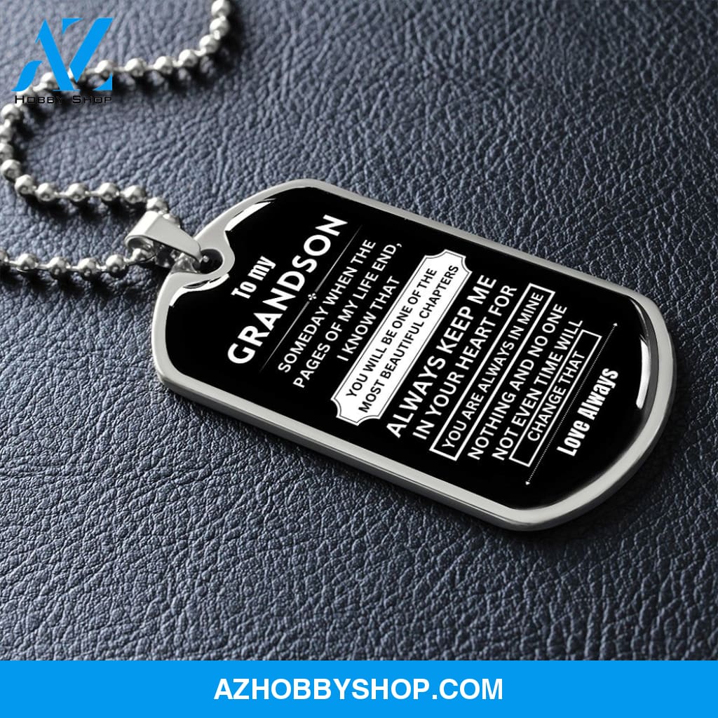 GrandSon - Most Beautiful Chapters - Graphical Dog Tag & Ball chain (steel)