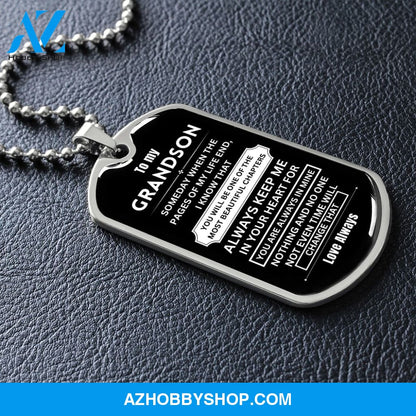 GrandSon - Most Beautiful Chapters - Graphical Dog Tag & Ball chain (steel)