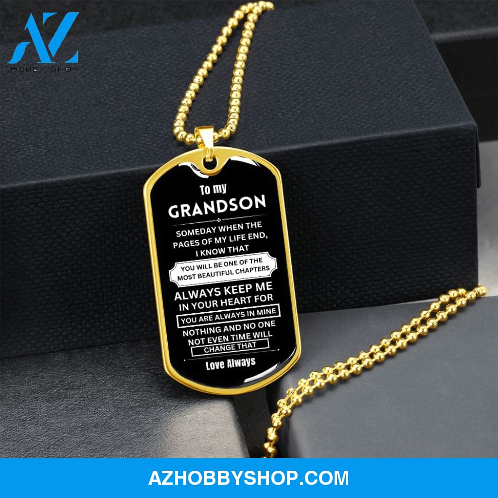 GrandSon - Most Beautiful Chapters - Graphical Dog Tag & Ball chain (steel)