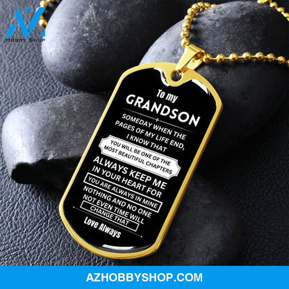 GrandSon - Most Beautiful Chapters - Graphical Dog Tag & Ball chain (steel)