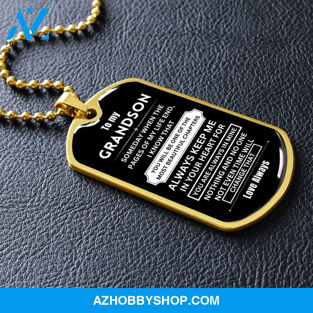 GrandSon - Most Beautiful Chapters - Graphical Dog Tag & Ball chain (steel)