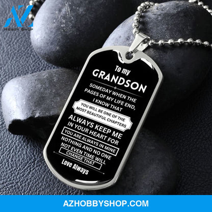 GrandSon - Most Beautiful Chapters - Graphical Dog Tag & Ball chain (steel)