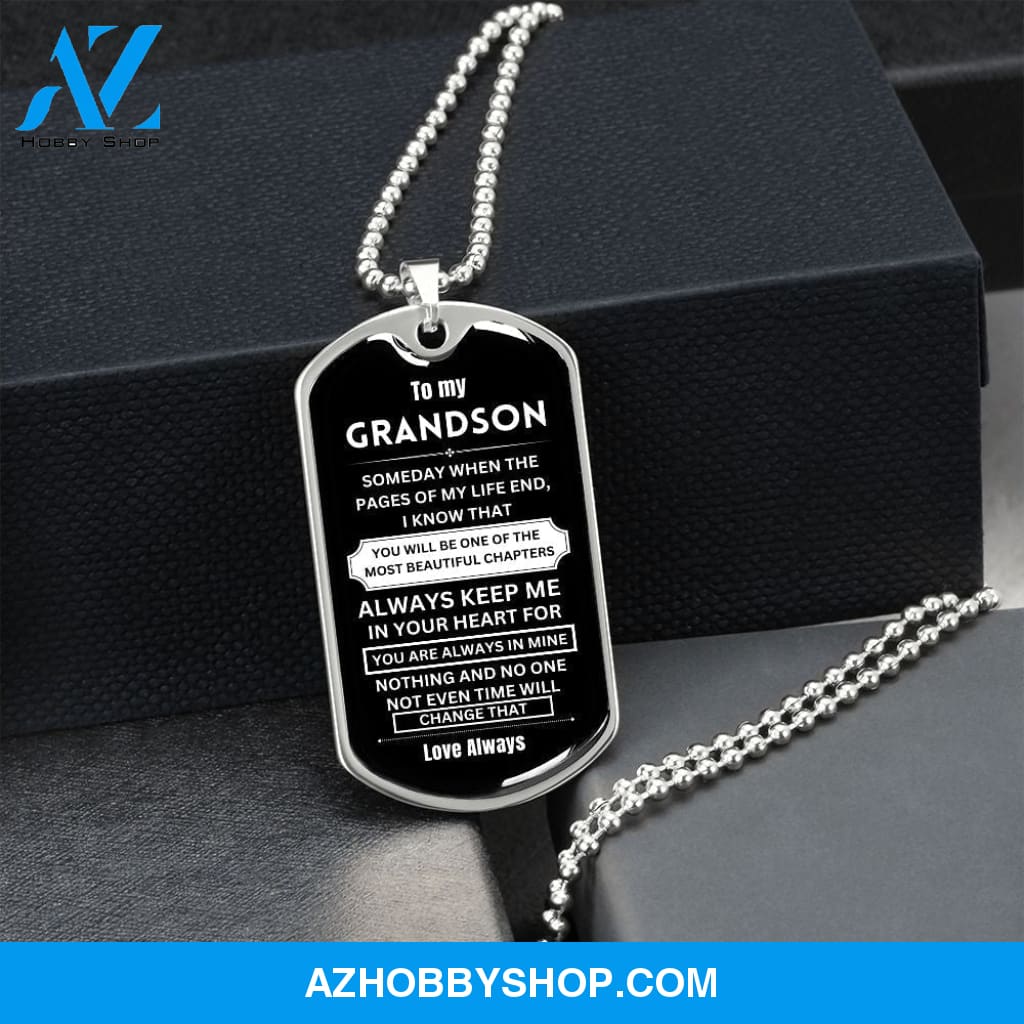 GrandSon - Most Beautiful Chapters - Graphical Dog Tag & Ball chain (steel)